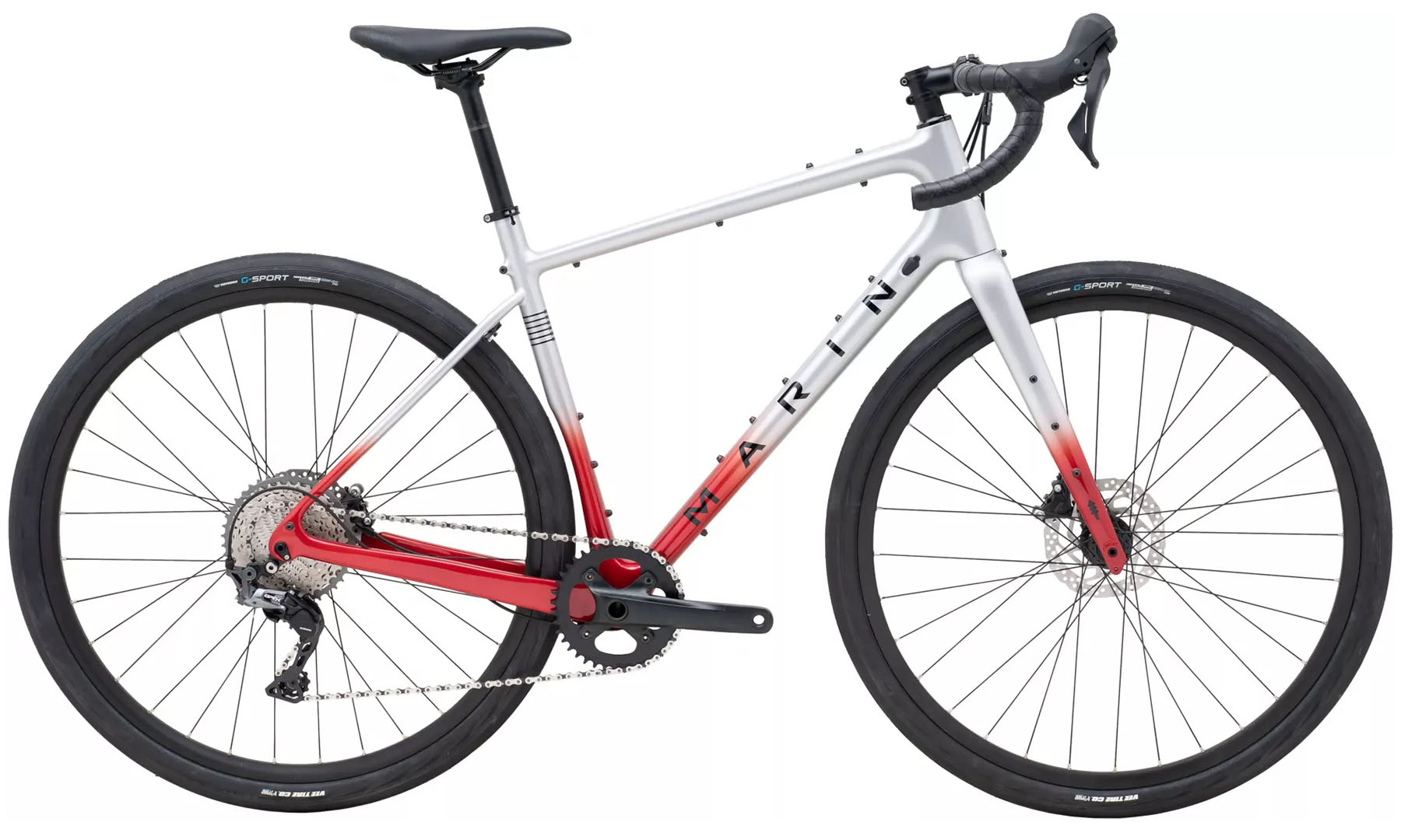 Фотография Велосипед Marin Headlands 1 Gloss 28" размер L рама 56см 2024 Gloss Chrome/Chrome Red/Black
