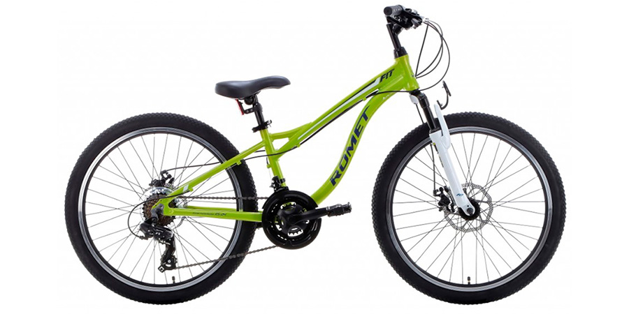 Фотографія Велосипед ROMET Rambler Fit 24" (2021) 2021 Зелено-синій