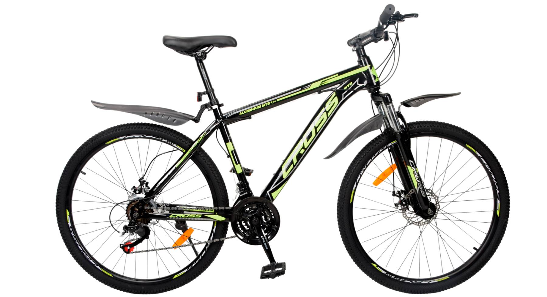 Фотография Велосипед CROSS Stinger 27.5", размер M рама 18" (2023), Черно-желтый