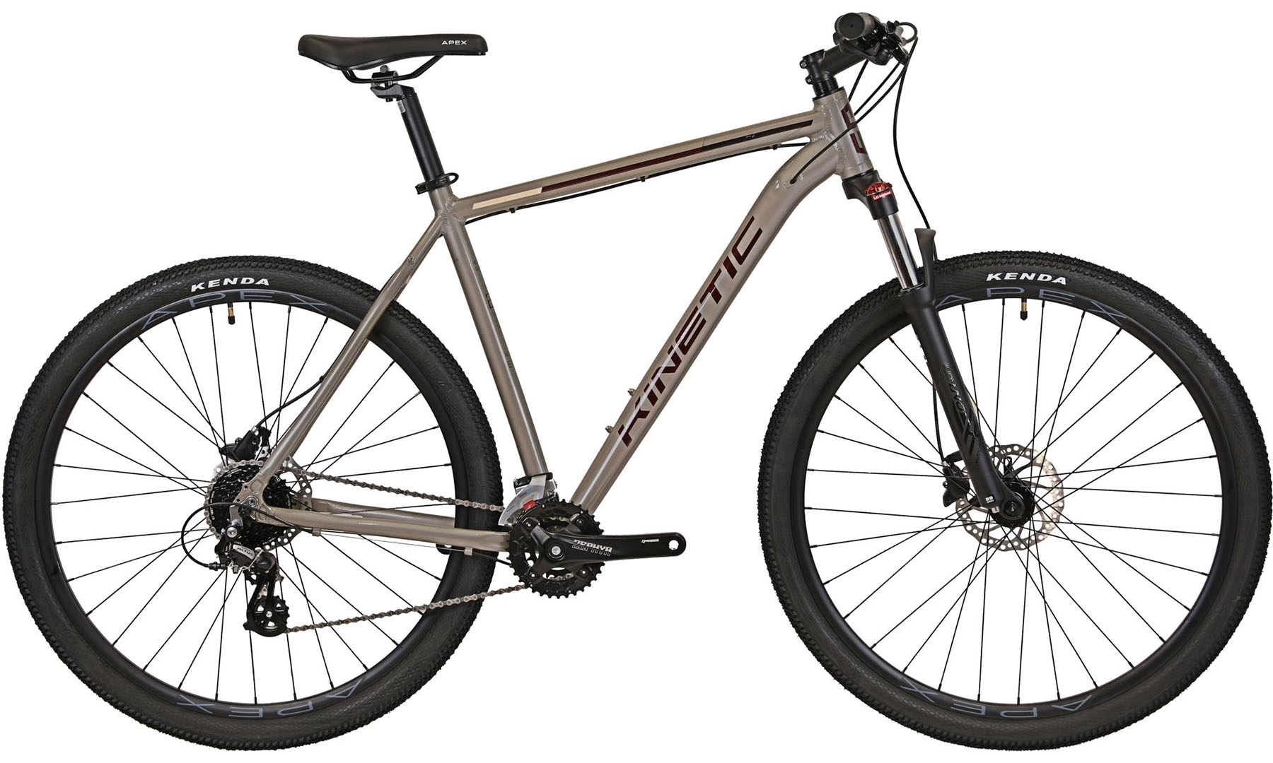 Фотографія Велосипед Kinetic CRYSTAL 29" розмір M рама 18" 2024 Сірий 