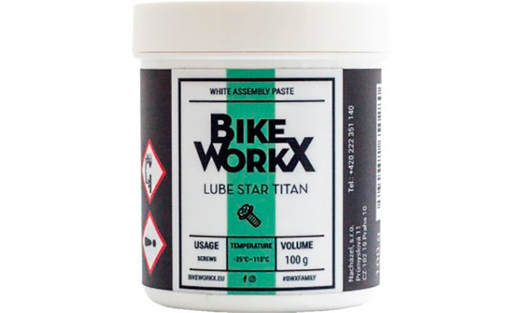 Фотографія Мастило для різьбових з'єднань BikeWorkX Lube Star Titan банку 100 г