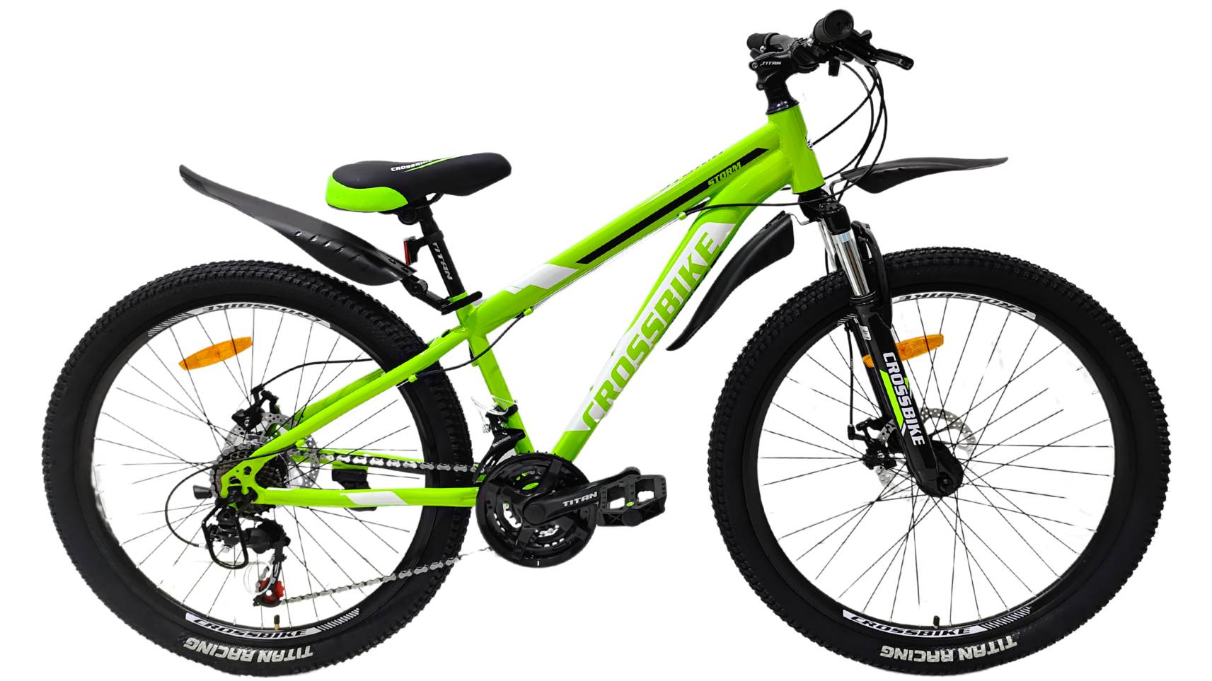 Фотография Велосипед CrossBike STORM 24", размер XXS рама 12" (2024), Зеленый