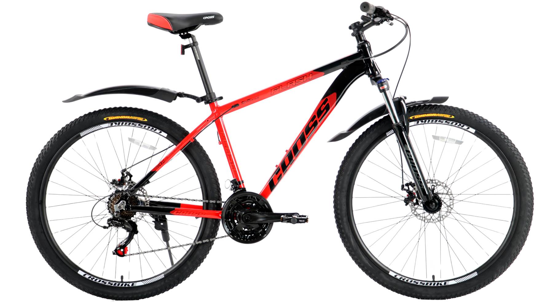 Фотографія Велосипед Cross Flash 29", размер L рама 19.5" (2024), Красно-черный