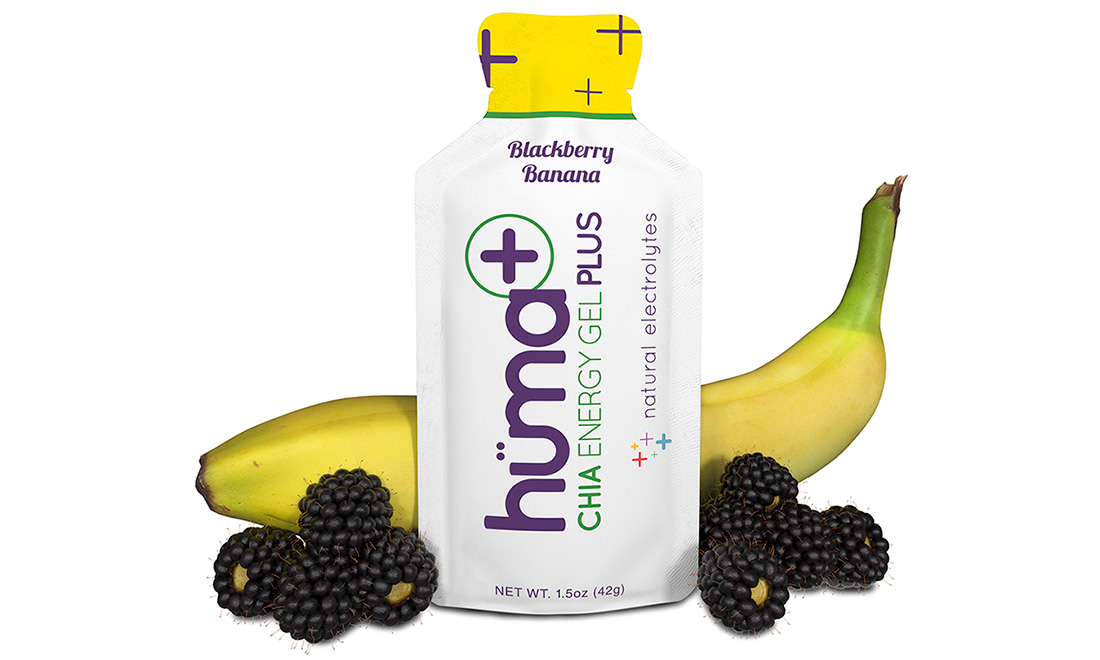 Фотографія Гель енергетичний HUMA Blackberry & Banana з електролітами 42 г Ожина-банан