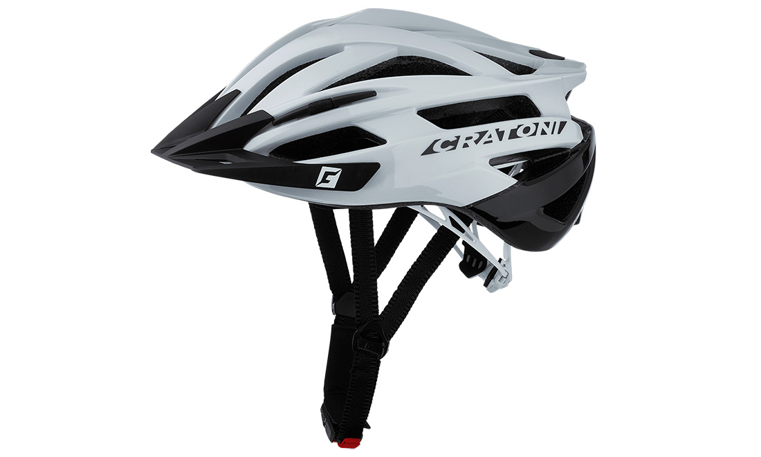 Фотографія Велосипедний шолом Cratoni Agravic розмір L/XL (58-62 см) Біло-чорний