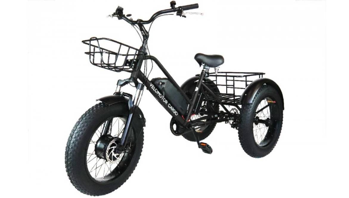 Фотографія Триколісний електровелосипед VELOMOTOR CARGO 500W 48V 15Ah чорний