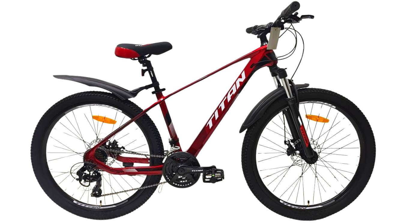 Фотография Велосипед Titan Shadow 26", размер S рама 15.5" (2024), Красный