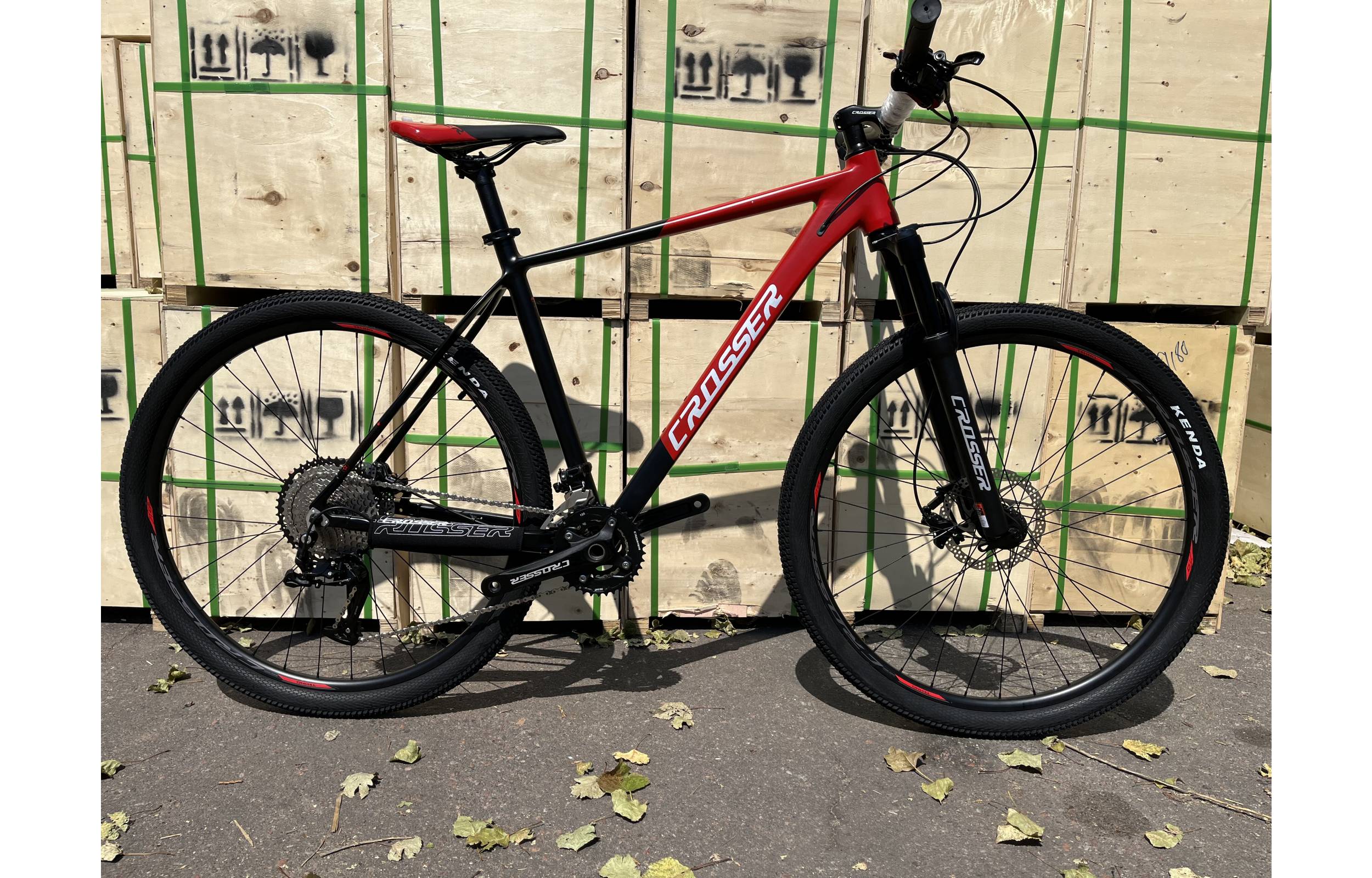 Фотография Велосипед Crosser MT-041 2x12 29" размер XL рама 21 2022 Черно-красный