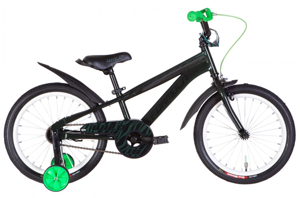 Фотография Велосипед Formula WILD 18" рама 9" (2022) Черно-зеленый