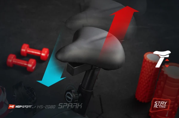 Велотренажер Hop-Sport HS-2080 Spark черно-красный (2020)
