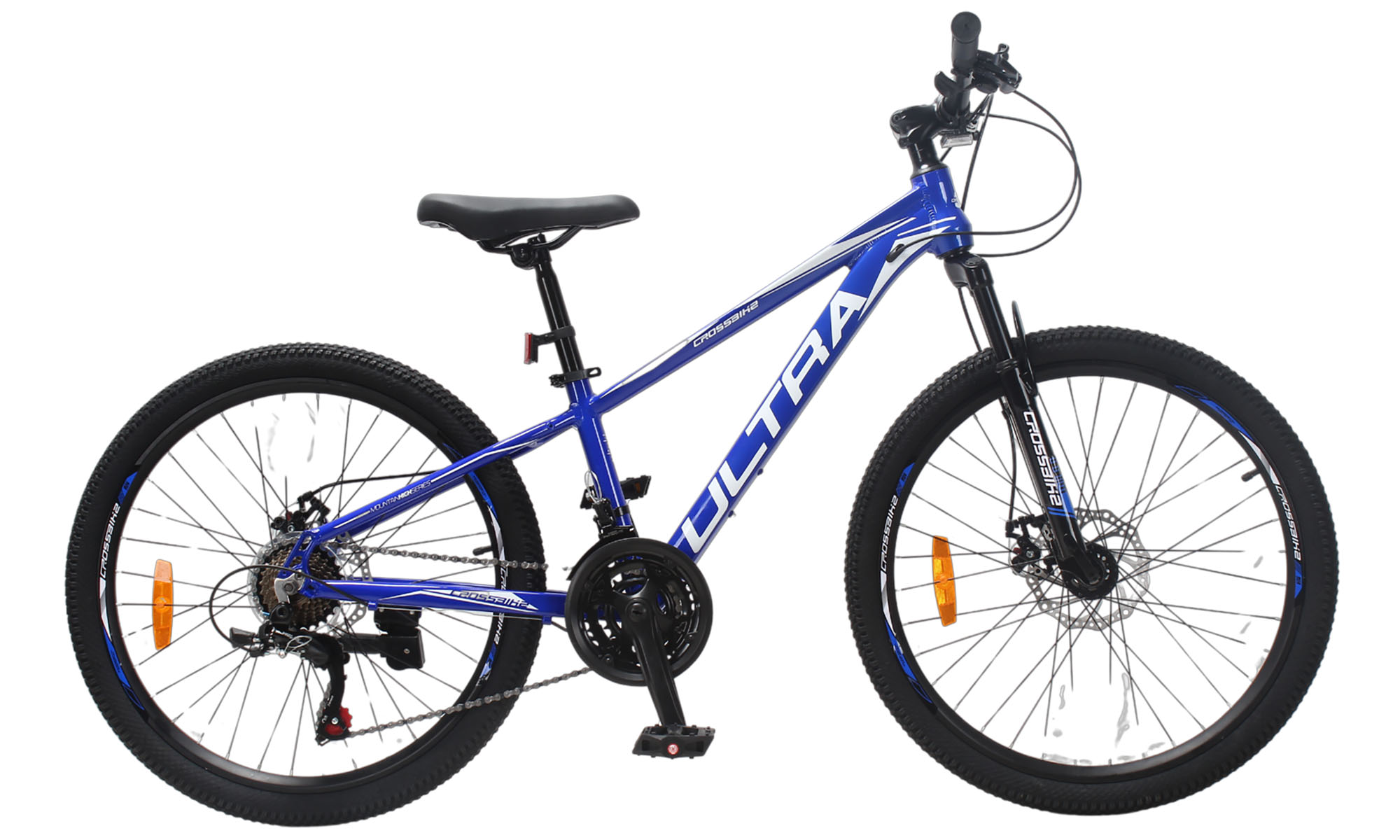 Велосипед CrossBike ULTRA 24", размер XXS, рама 12", год 2026, Синий-Белый 