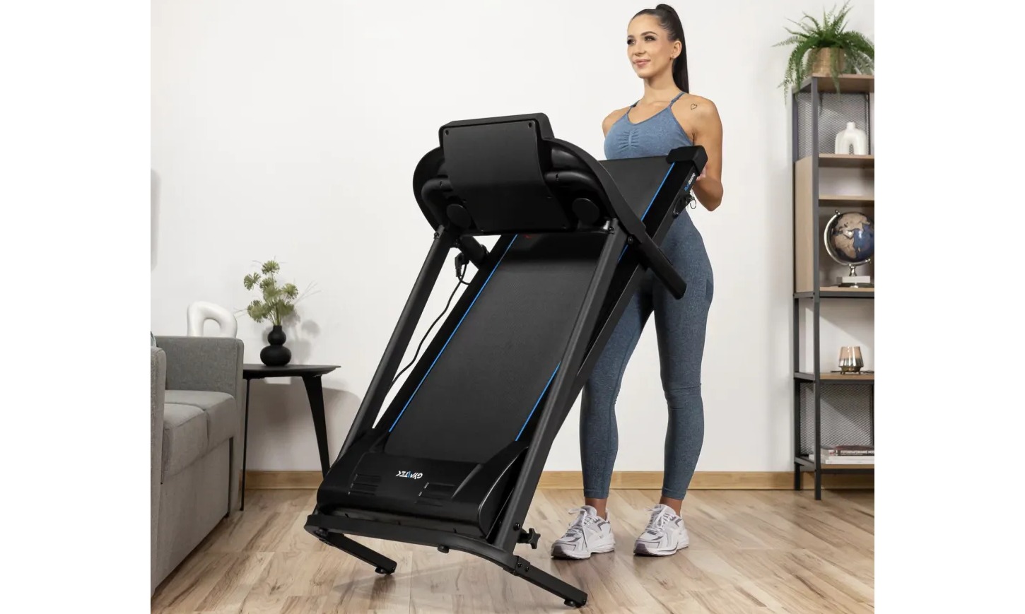 Фотография Беговая дорожка Gymtek XT550 синий 14