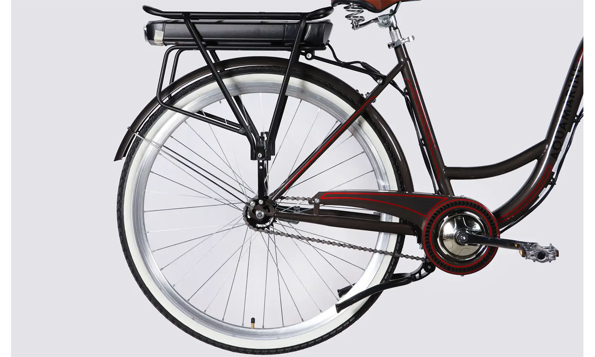 Велосипед с электроприводом Dorozhnik eAQUAMARINE BH 28", размер L, рама-19", 36B, 13А*ч, 500Вт, год 2026, серый с корзиной 5