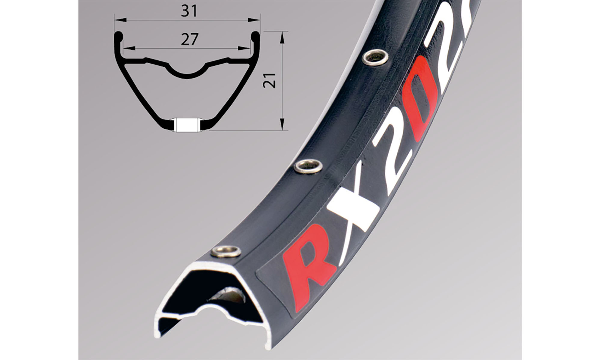 Обод Remerx ENDURO RX 2027, 29, 622x27, 28 отв, FV, пистонированный, черный анодированный, E-Bike, бескамерный 
