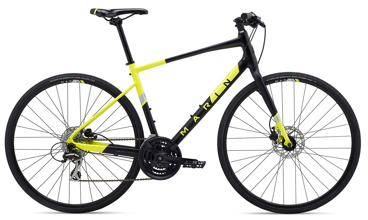 Фотографія Велосипед Marin FAIRFAX 2 28" (2020) 2020 Чорно-жовтий 7