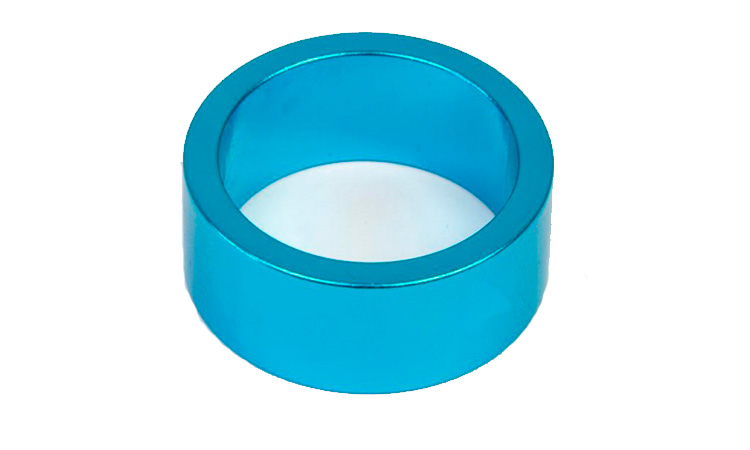 Фотография Проставочное кольцо, шток 1-1, 8",  15 мм синее  
