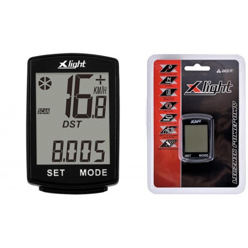 Велокомп'ютер X-light 14 функцій, ведучий, Чорний 2 Велокомп'ютер X-light 14 функцій, ведучий, Чорний 2