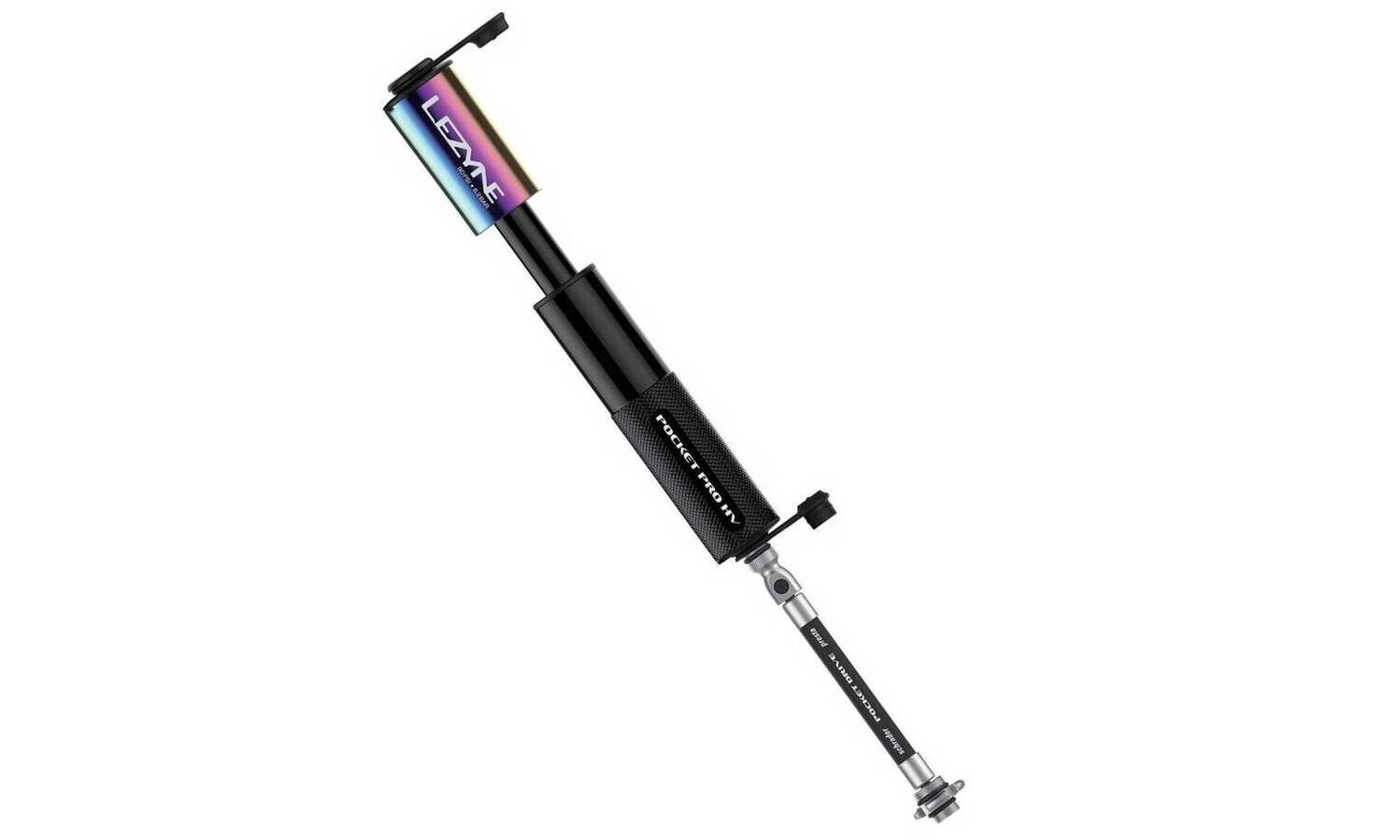 Ручной насос Lezyne Pocket Pro HV, 90 psi, черный-нео металл 3