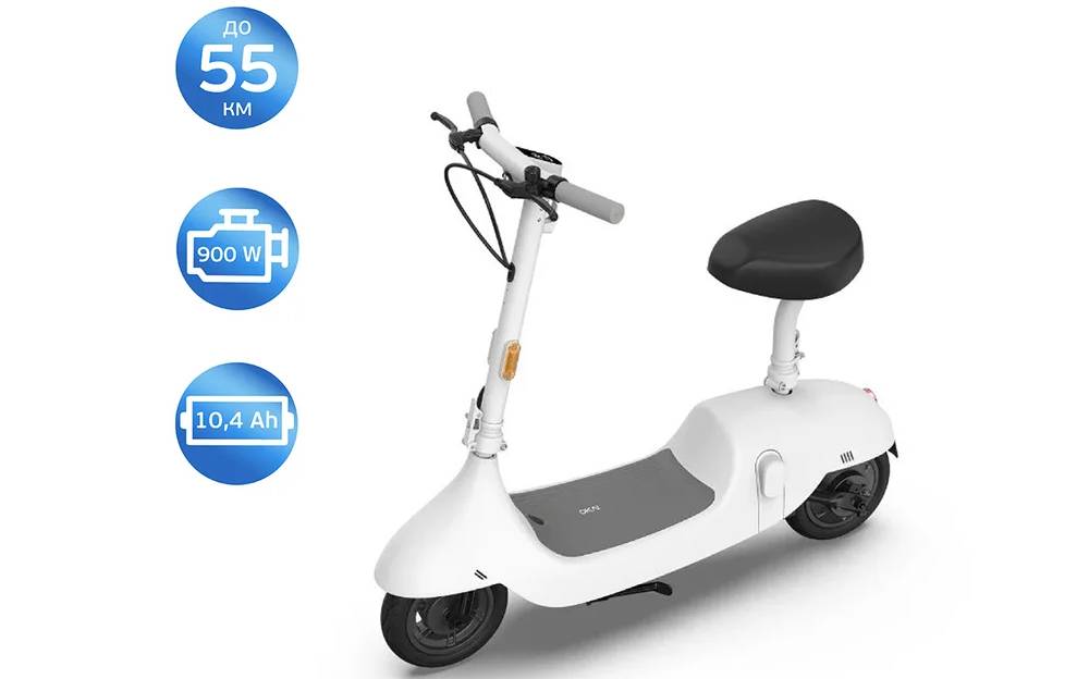 Электросамокат с сидением OKAI Ceetle PRO EA10C 10" 350(900)W, 25Km/h, 10,4Ah, NFC, App, белый Электросамокат с сидением OKAI Ceetle PRO EA10C 10" 350(900)W, 25Km/h, 10,4Ah, NFC, App, белый