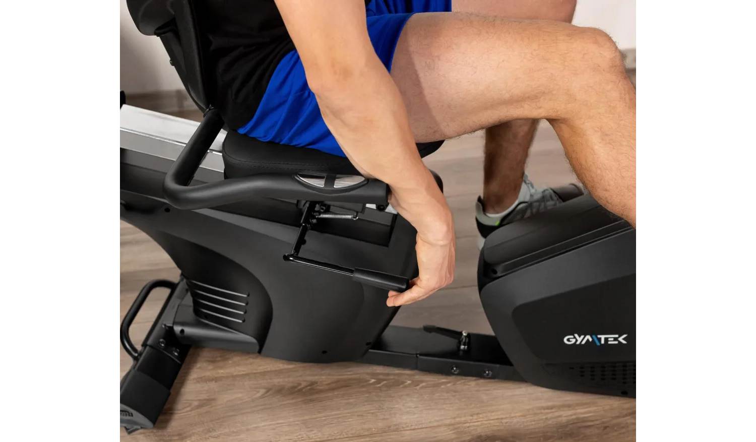 Горизонтальный велотренажер Gymtek XBR6000 электромагнитный синий 16