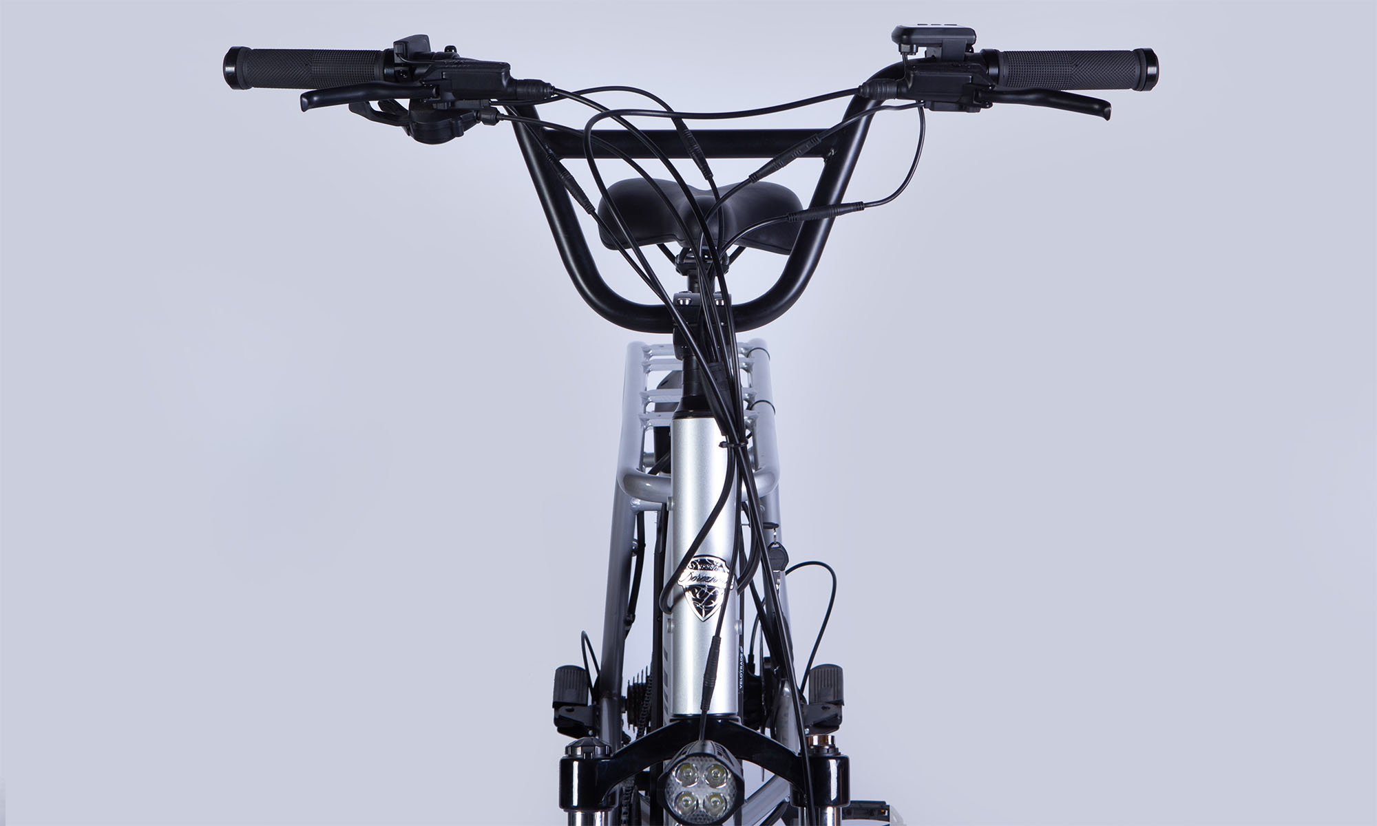 Велосипед с электроприводом Dorozhnik eADAMANT HDD 20", размер M, рама-18,5", 48B, 17.5А*ч, 750Вт, год 2025, серебристый 2