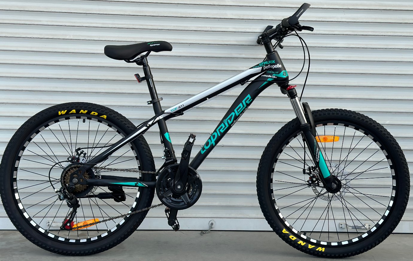 Фотографія Велосипед Toprider Listers 611 24" розмір XXS 2023 Чорно-зелений