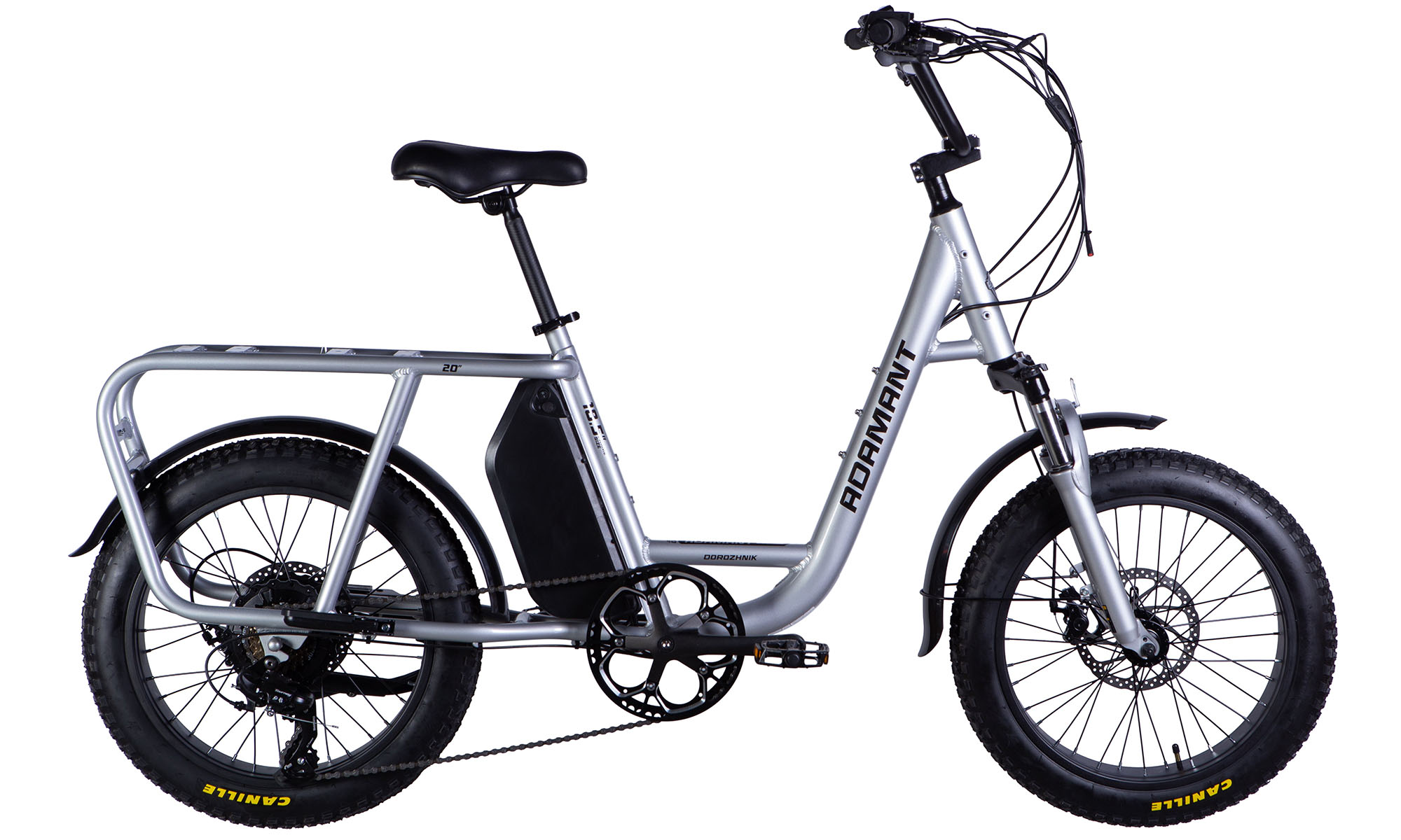 Велосипед с электроприводом Dorozhnik eADAMANT DD FR 20", размер M, рама-18,5", 48B, 17.5А*ч, 500Вт, год 2025, серебристый Велосипед с электроприводом Dorozhnik eADAMANT DD FR 20", размер M, рама-18,5", 48B, 17.5А*ч, 500Вт, год 2025, серебристый