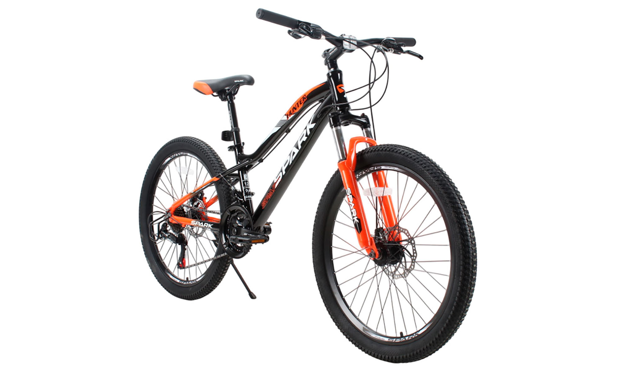 Велосипед SPARK HUNTER JR. 24", розмір XXS, рама 12", рік 2025, чорний з помаранчевим 2