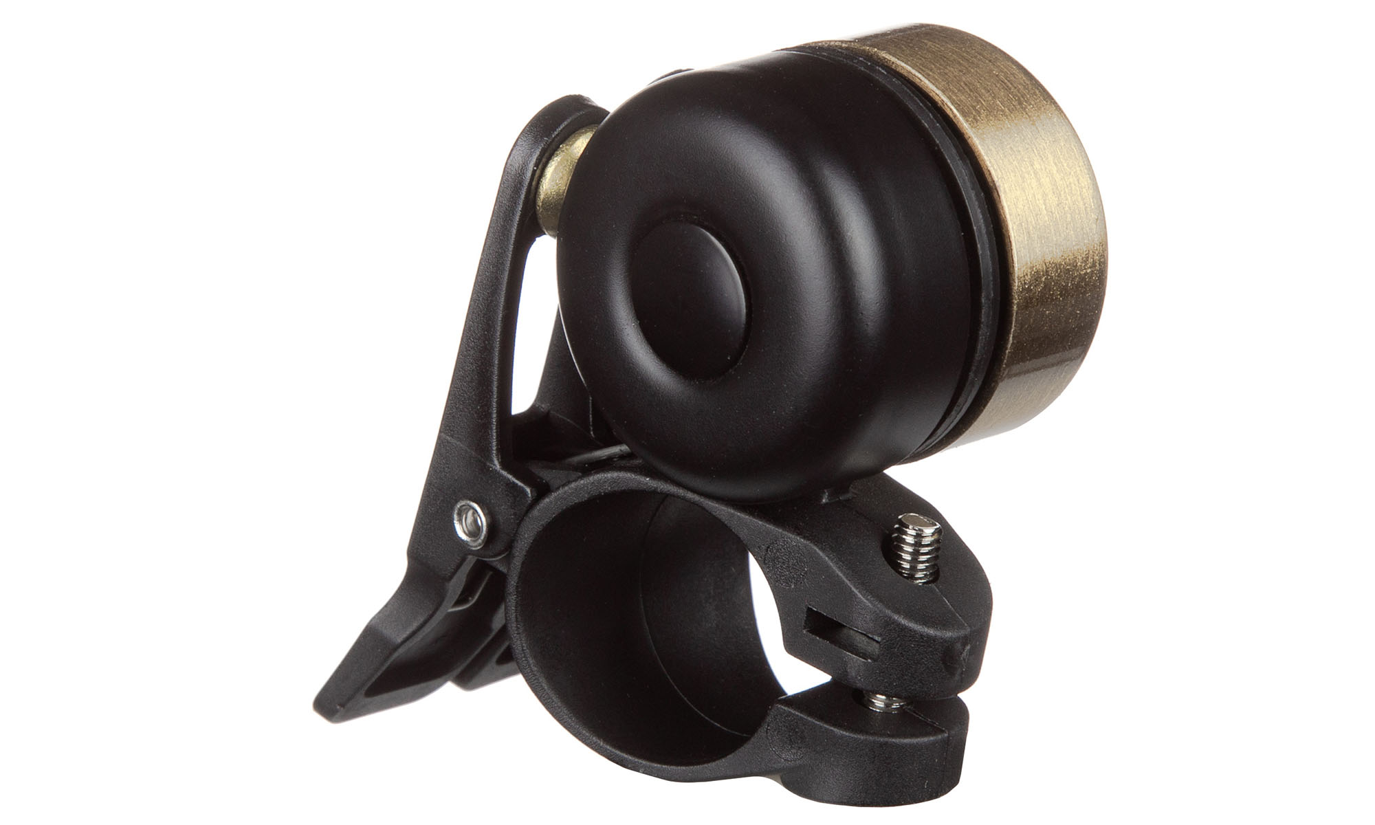 Звонок ONRIDE Double медный, Ø руля 22мм, черный/ золотой 2