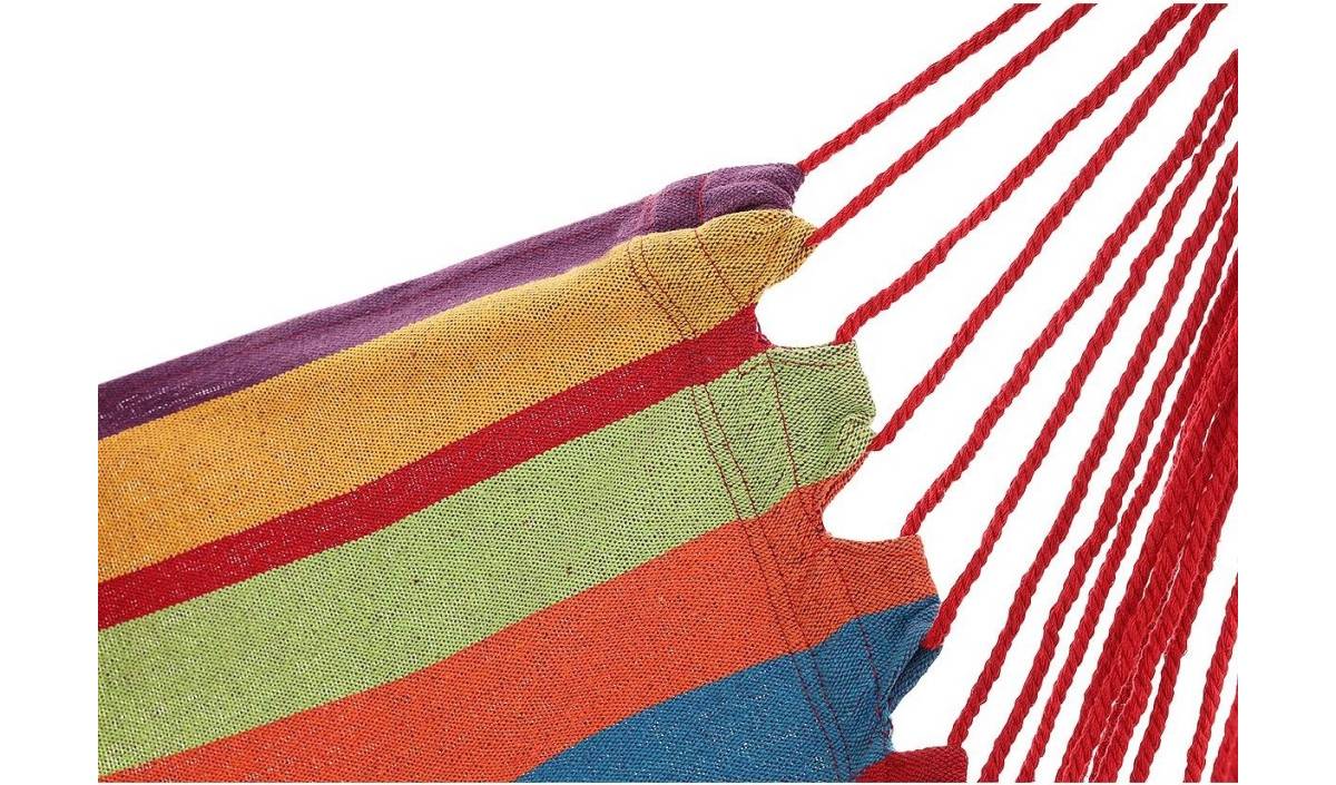 Гамак Royokamp 100X100см с подушками, красный в полоску 3 Гамак Royokamp 100X100см с подушками, красный в полоску 3