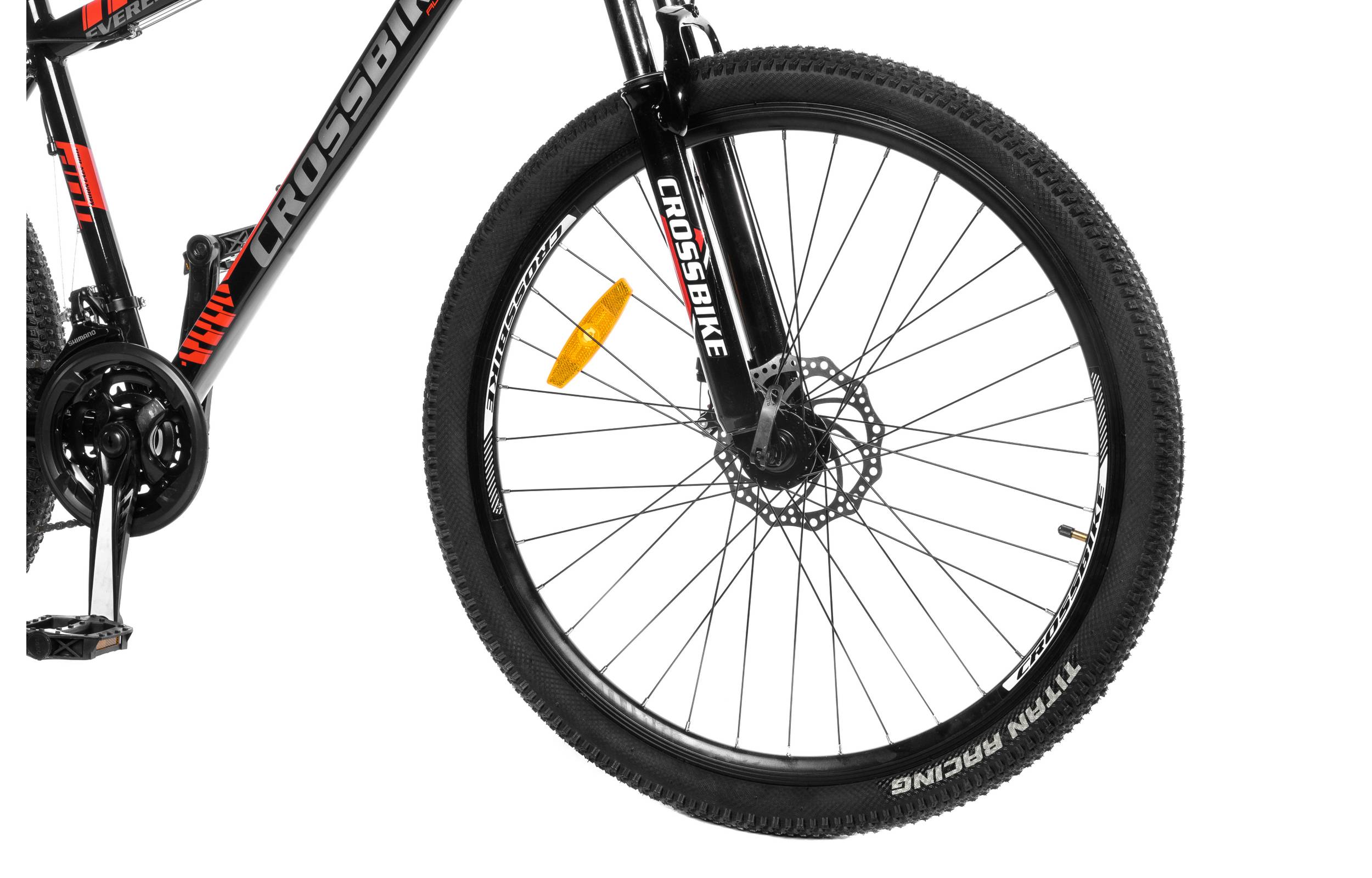 Фотографія Велосипед CrossBike Everest 27,5" розмір М рама 17 2022 Чорний-Червоний 3