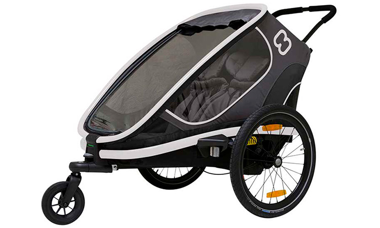 Велоприцеп Hamax Outback One одноместный многофункциональный детский Серый 3 Велоприцеп Hamax Outback One одноместный многофункциональный детский Серый 3
