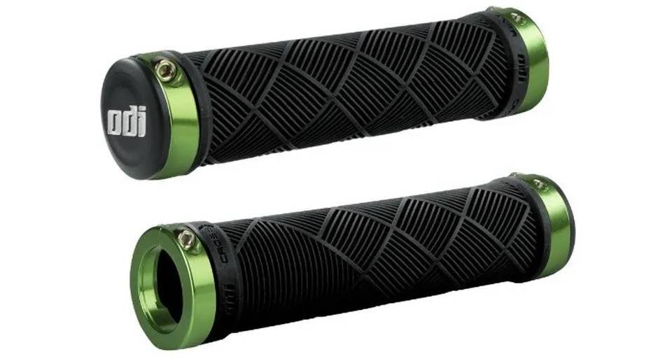 Грипсы ODI SDG MTB Lock-On Bonus Pack черные с зелеными замками Грипсы ODI SDG MTB Lock-On Bonus Pack черные с зелеными замками