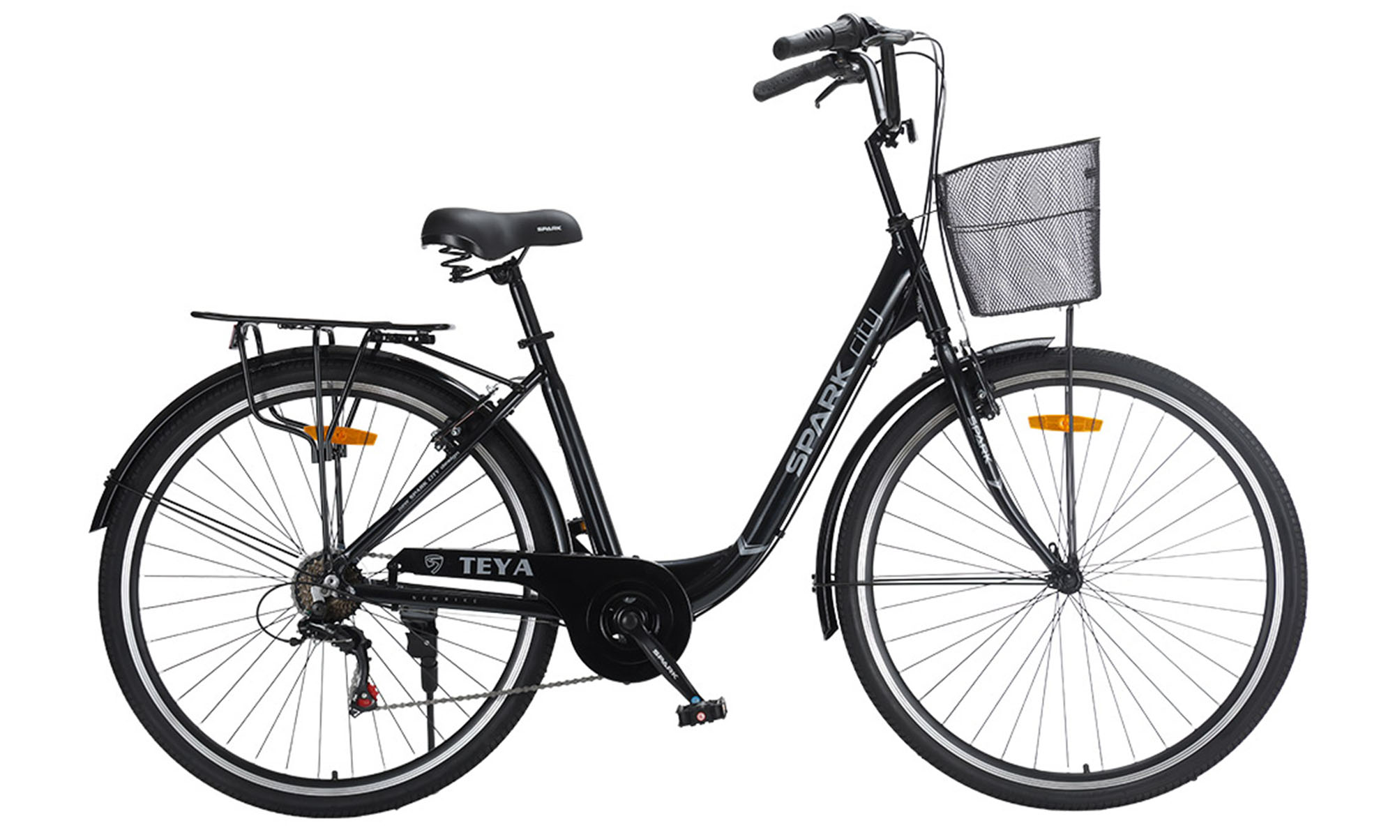 Велосипед SPARK CITY TEYA 28", размер L, рама 18", год 2026, чёрный 