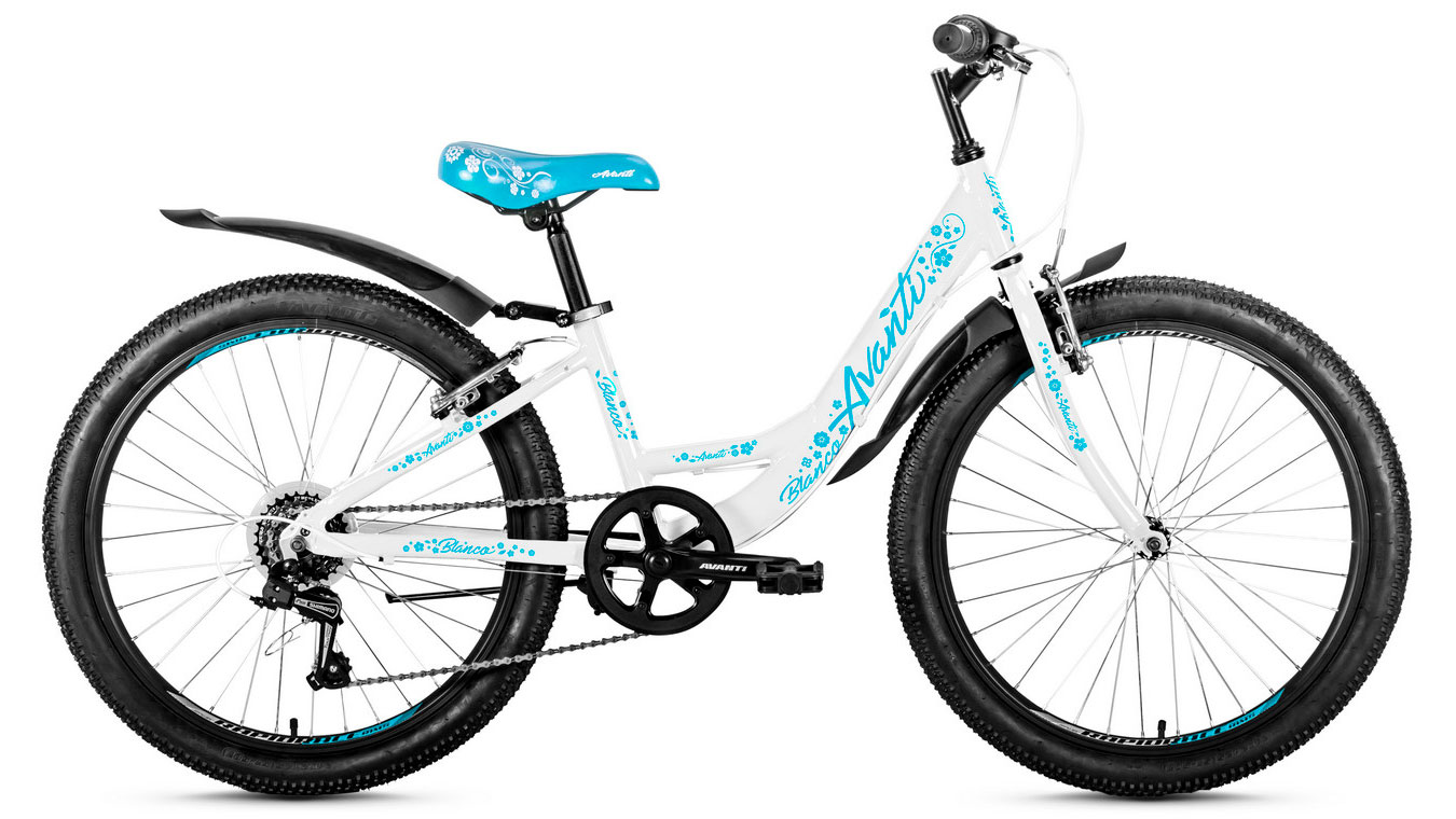 Фотография Велосипед Avanti BLANCO 24" размер XXS рама 12" 2024 Бело-голубой 