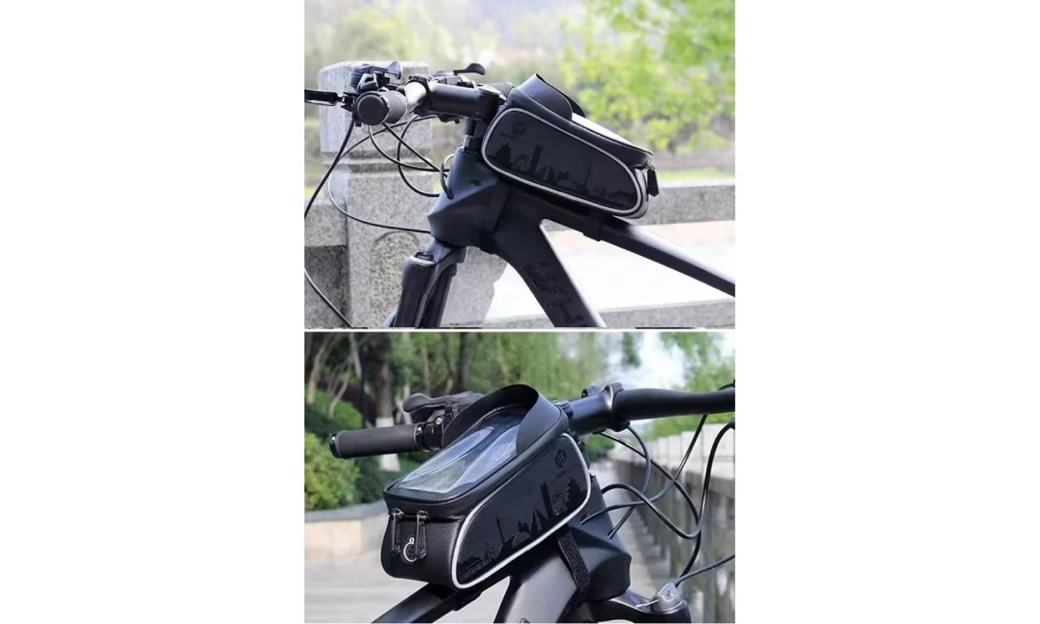 Велосумка EsLNF 020-1 на раму, чорний 4
