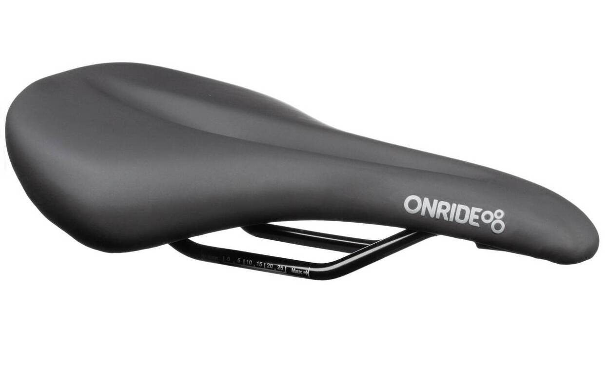 Сідло ONRIDE Touch, сталеві рамки, 255x150 мм, чорний 
