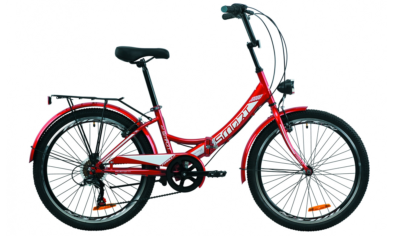 Фотографія Велосипед Formula SMART з ліхтарем, тріскачка 24" (2020) 2020 Red