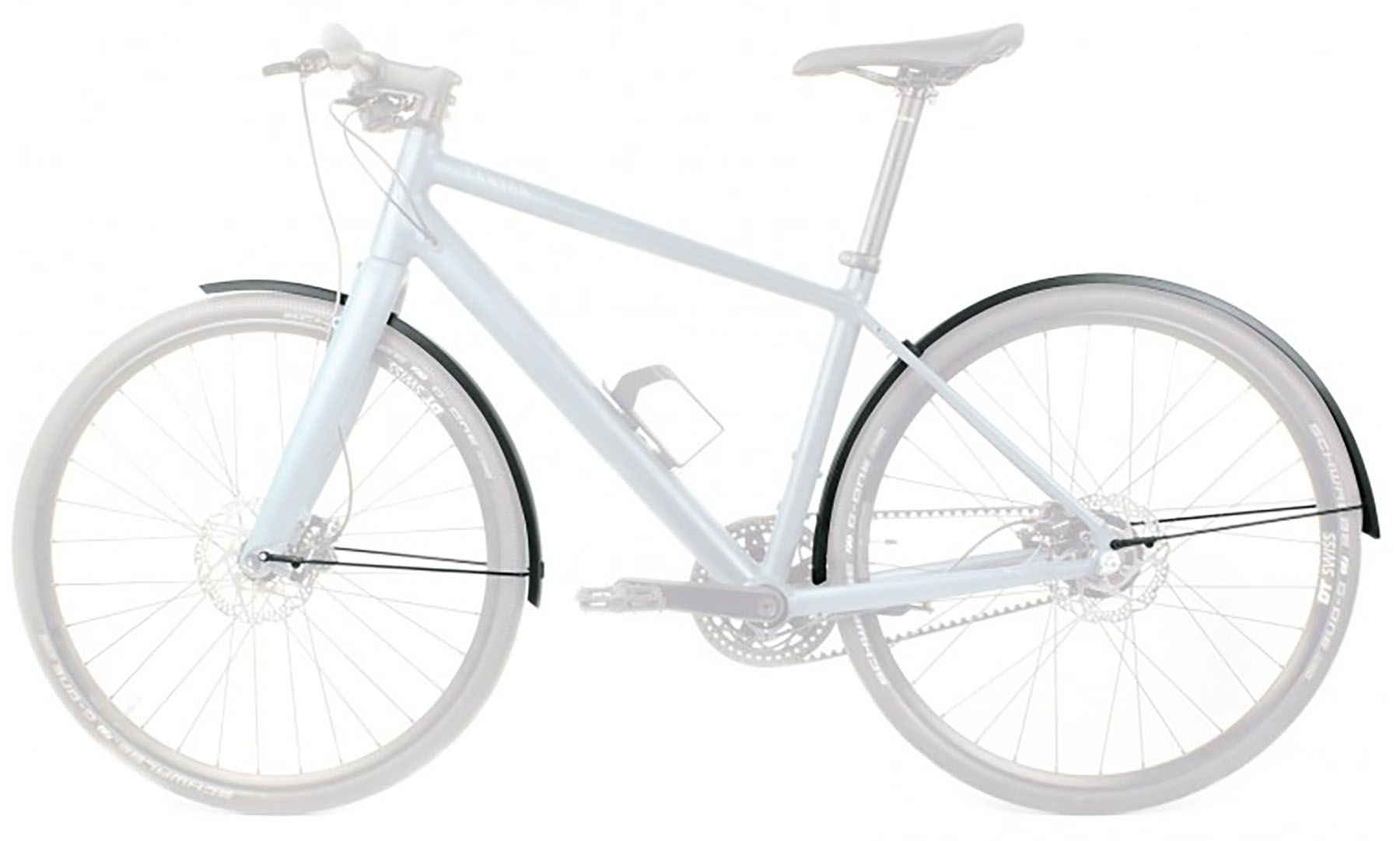 Крила SKS EDGE AL 56 - ALUMINIUM MUDGUARD SET 28" чорні 5