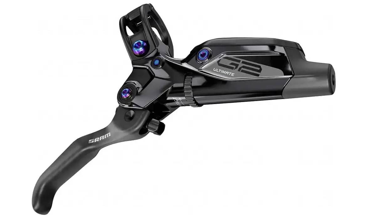 Тормоз SRAM G2 Ultimate, Carbon Lever, Rainbow Hardware, Reach, SwingLink, Contact, Gloss Black Rear 2000mm Hose (includes MMX Clamp, Rotor/Bracket so 2