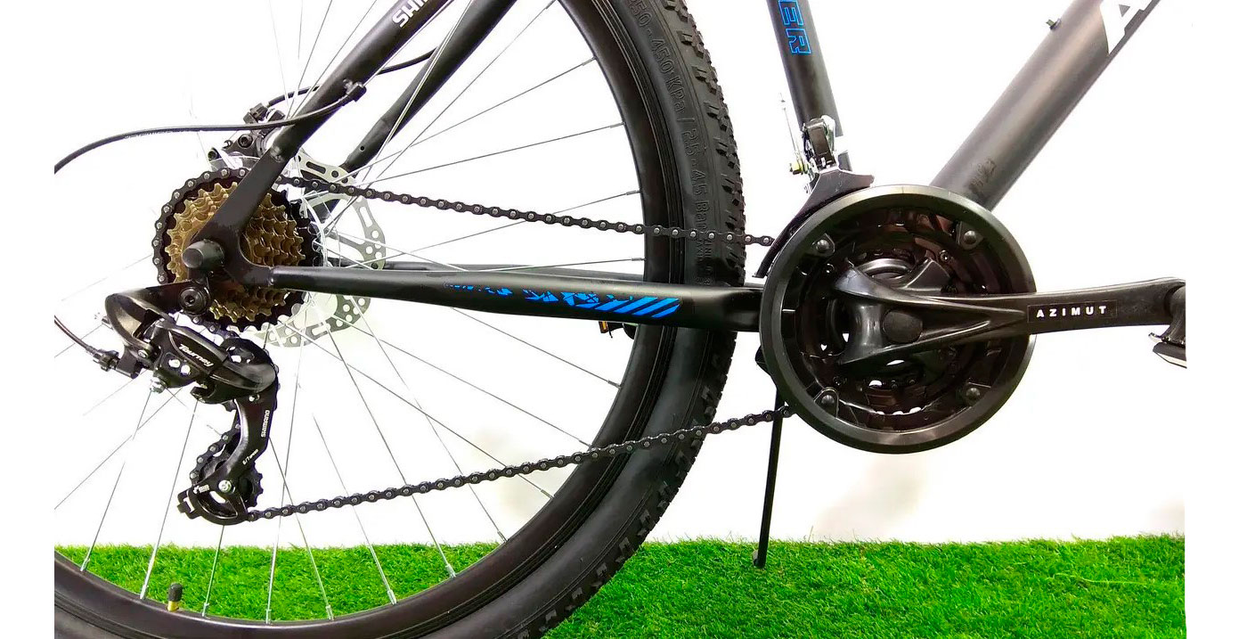Фотография Велосипед Azimut 40 GD 29" размер М рама 19 Черно-синий 2
