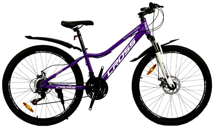 Фотография Велосипед CROSS EOS 26" размер XS рама 13" 2022 Фиолетовый