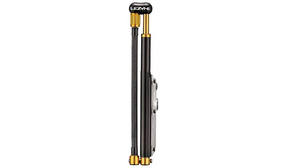 Ручной насос Lezyne Digital Shock Drive, 350 psi, черный-золотистый 
