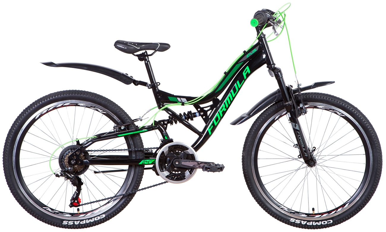 Фотография Велосипед Formula ATLAS AM2 Vbr 26" (2021) 2021 Черно-зеленый 2