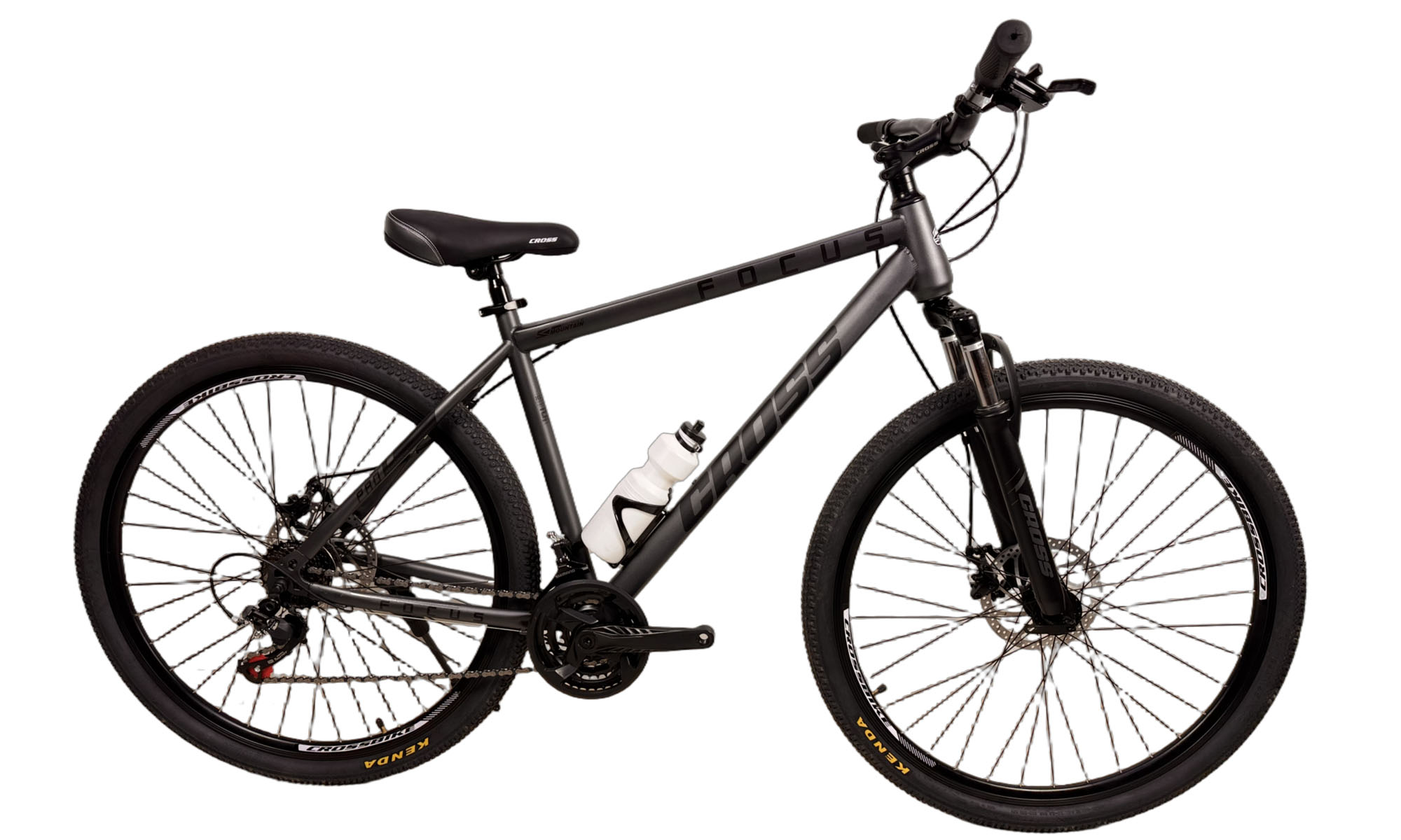 Велосипед Cross Focus 29", размер L, рама 19.5", год 2021, Серый-Черный Велосипед Cross Focus 29", размер L, рама 19.5", год 2021, Серый-Черный