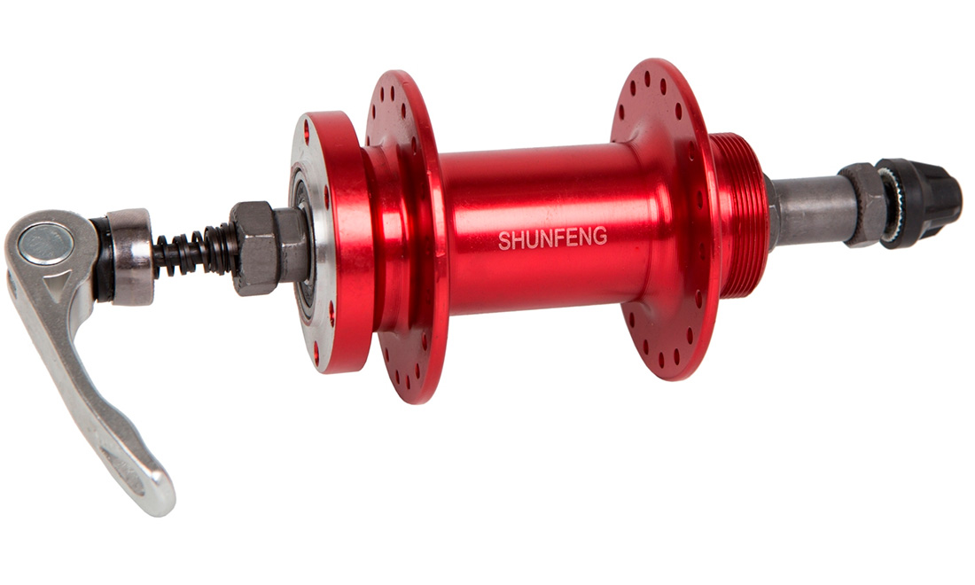 Фотографія Втулка задня SHUNFENG SF-A210R, 36H, диск., ексцентрик, тріскачка, червона