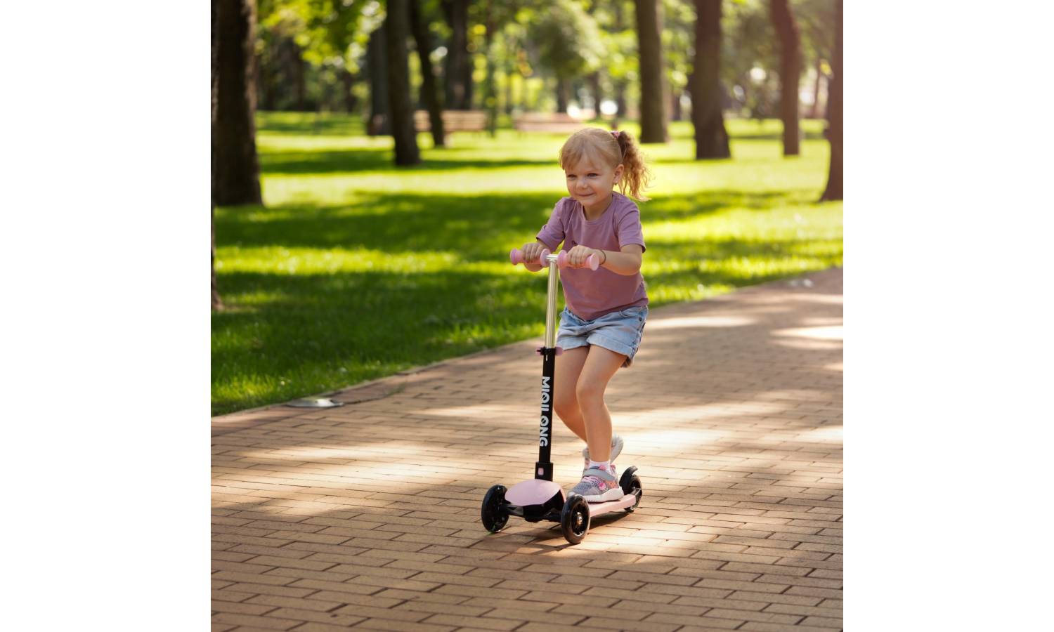 Самокат Miqilong Alamo розовый 6
