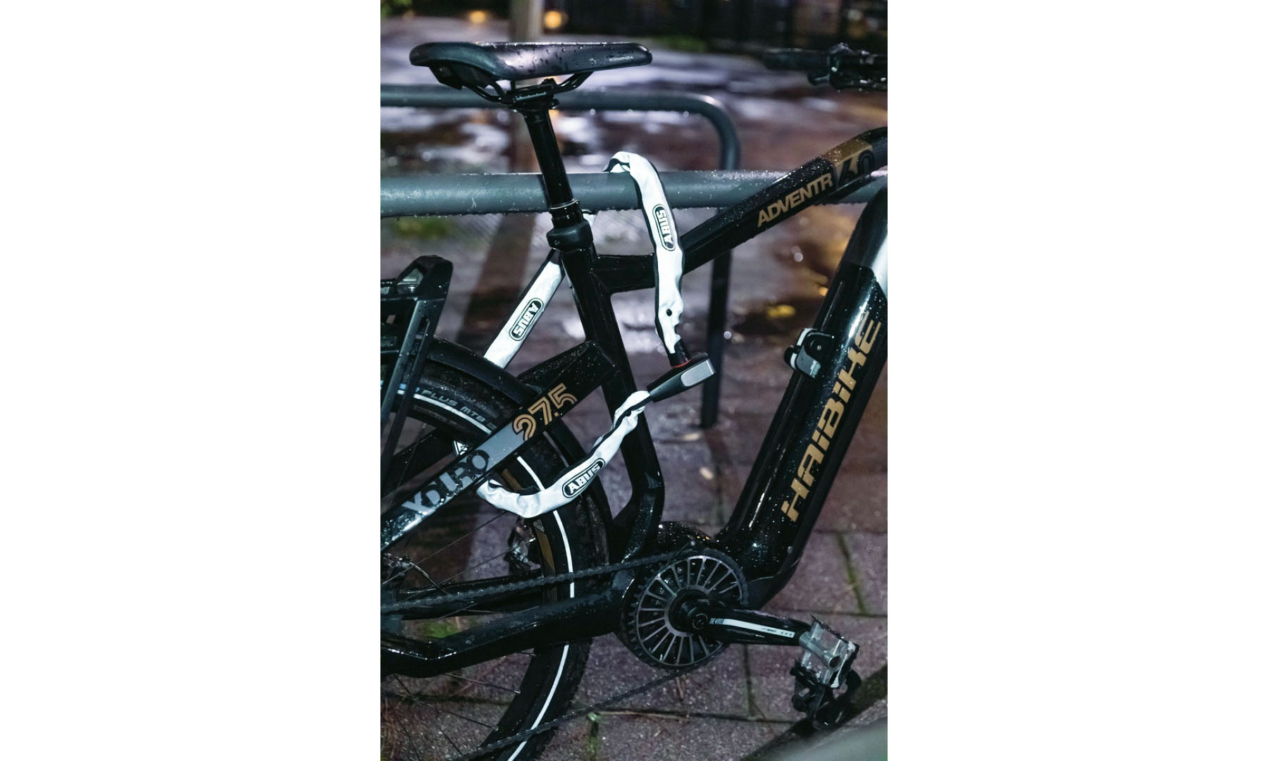 Замок с цепью ABUS 6806K/110 светоотражающий серый (Square Chain) 2