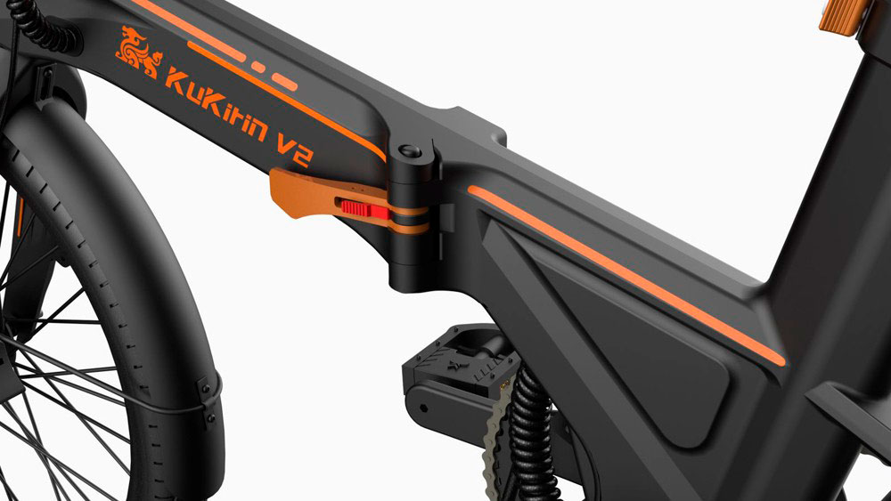 Електровелосипед KUGOO KIRIN V2 (250 Вт, 7,5 Ah, 36 В), 20", черный 6 Електровелосипед KUGOO KIRIN V2 (250 Вт, 7,5 Ah, 36 В), 20", черный 6