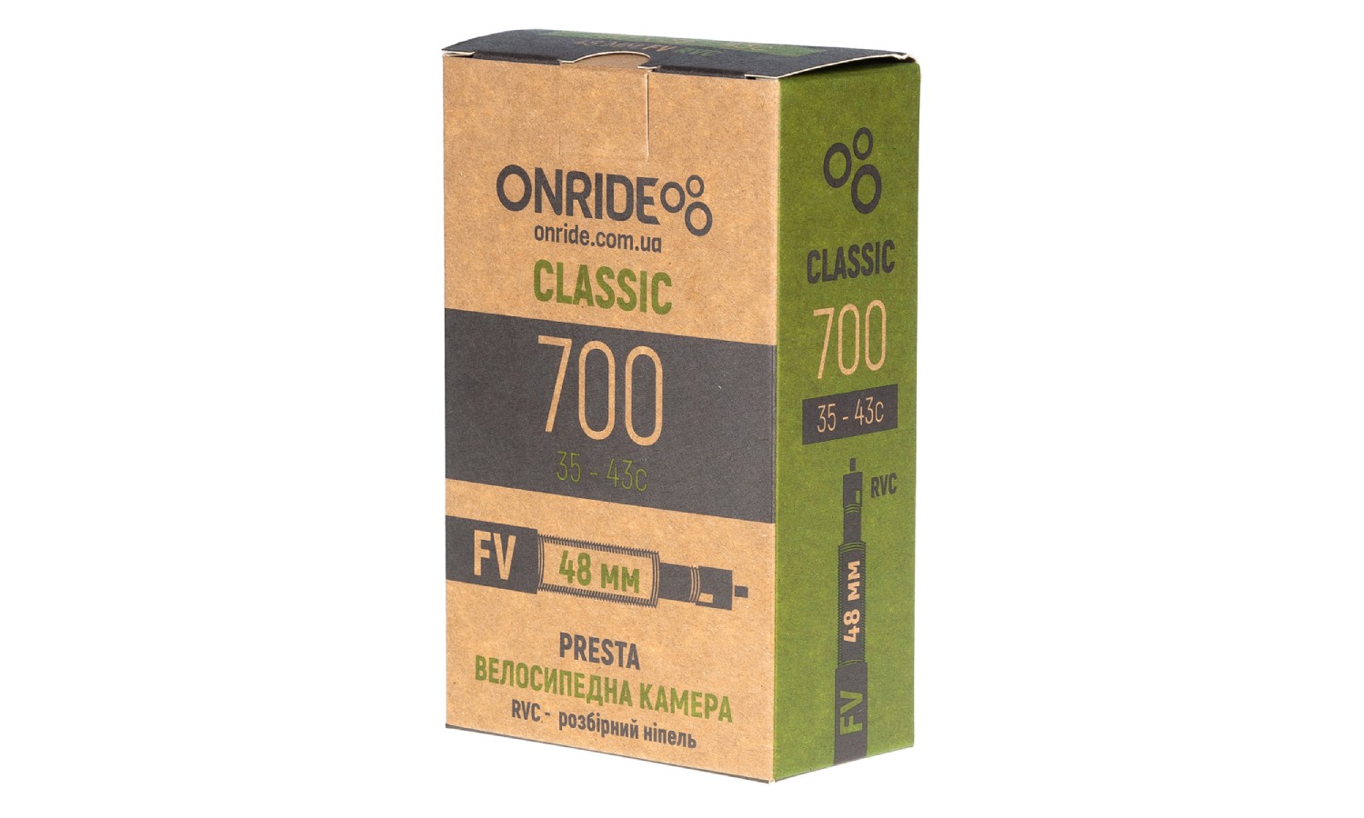 Фотография Камера ONRIDE Classic 700x35-43c FV 48 RVC - разборной ниппель